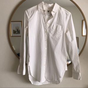 LOFT white button down long sleeve